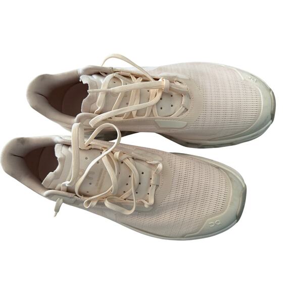EUC On Cloudmonster Void women’s running shoes sz 10 color dew/ ivory - Picture 7 of 13